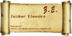 Zeidner Eleonóra névjegykártya