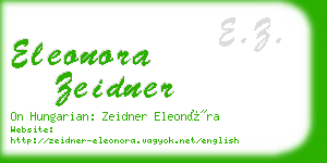 eleonora zeidner business card